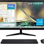 Acer Aspire C24-1700-UA91 AIO Desktop | 23.8" Full HD IPS Display | 12th Gen Intel Core i3-1215U | Intel UHD Graphics | 8GB DDR4 | 512GB NVMe M.2 SSD | Intel Wireless Wi-Fi 6 | Windows 11 Home