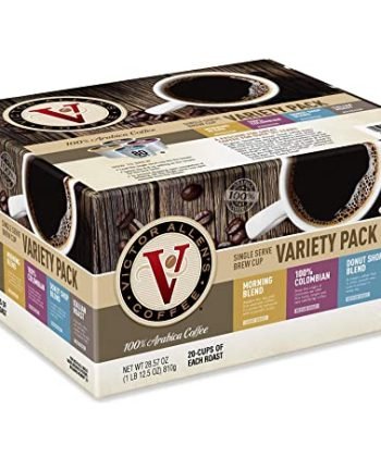 Victor Allen's Coffee Variety Pack (Morning Blend, 100% Colombian, Donut Shop Blend, and Italian Roast), 80 Count, Single Serve Coffee Pods for Keurig K-Cup Brewers