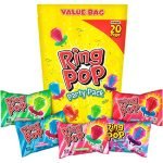 Ring Pop Individually Wrapped Bulk Lollipop Variety Party Pack  20 Count Lollipop Halloween Suckers W/ Assorted Fruity Flavors - Fun Candy For Halloween Candy Bowls, Parties & Trick Or Treating Bags